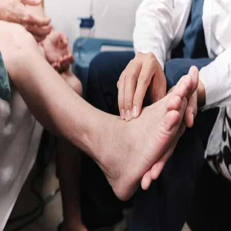 weakness in the affected leg